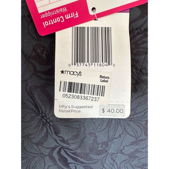 Maidenform New Black Floral Jacquard Waistnipper Size 2XL NWT - Picture 7 of 16